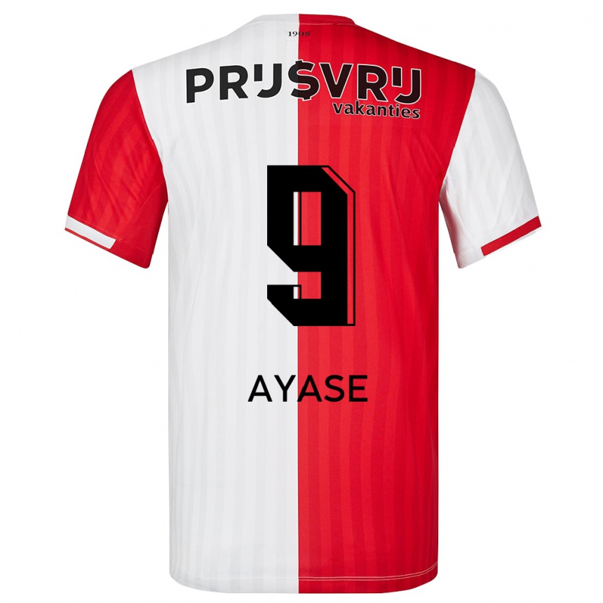 Hombre Fútbol Camiseta Ayase Ueda #9 Rojo Blanco 1ª Equipación 2023/24 México