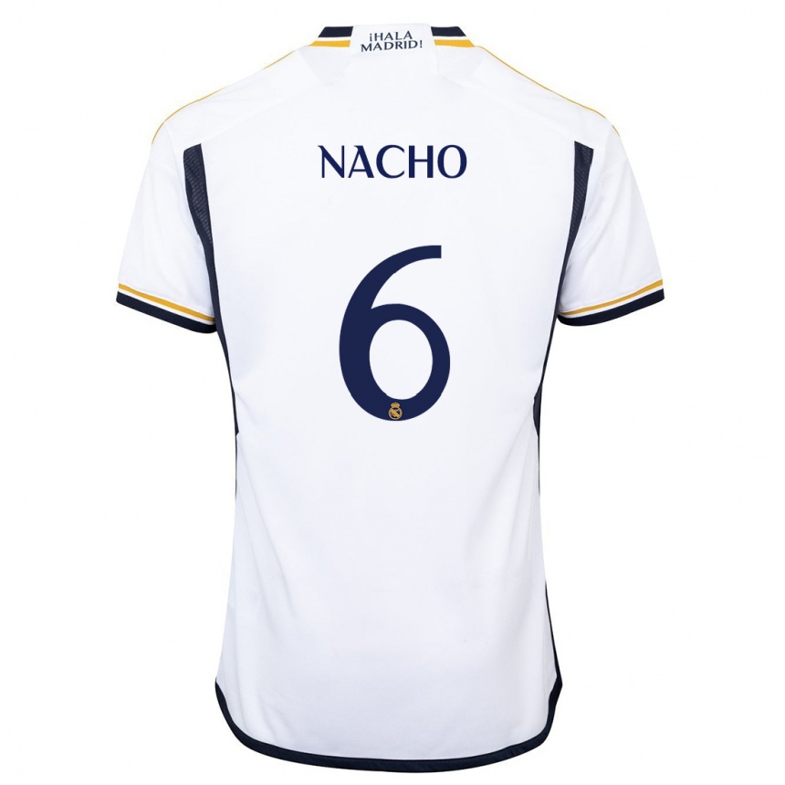 Hombre Fútbol Camiseta Nacho Fernandez #6 Blanco 1ª Equipación 2023/24 México