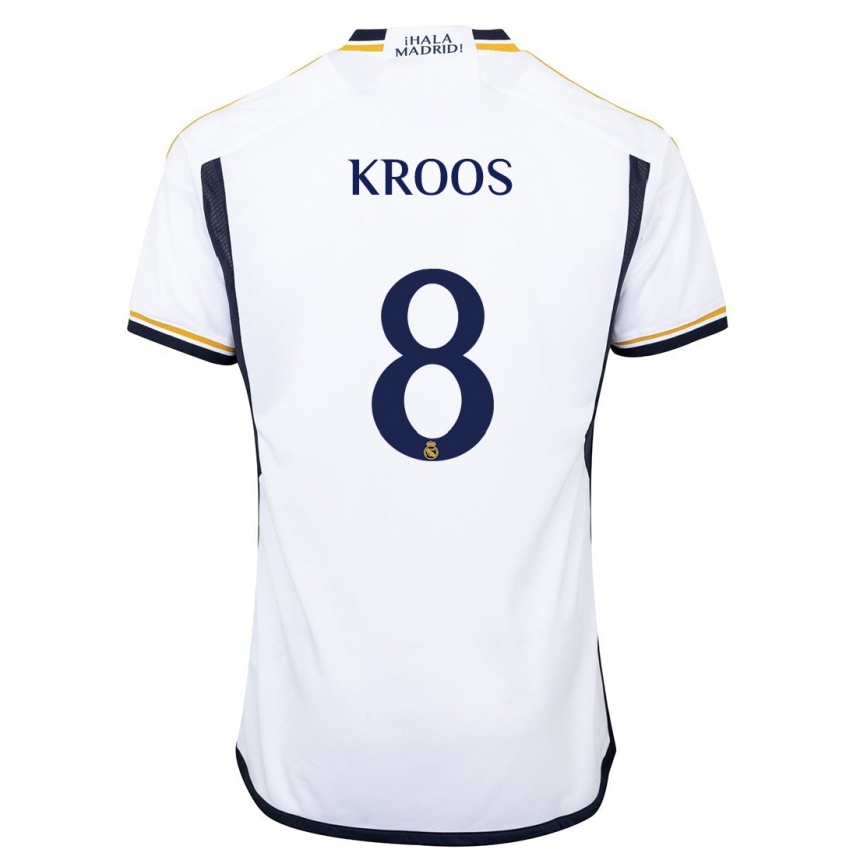 Hombre Fútbol Camiseta Toni Kroos #8 Blanco 1ª Equipación 2023/24 México