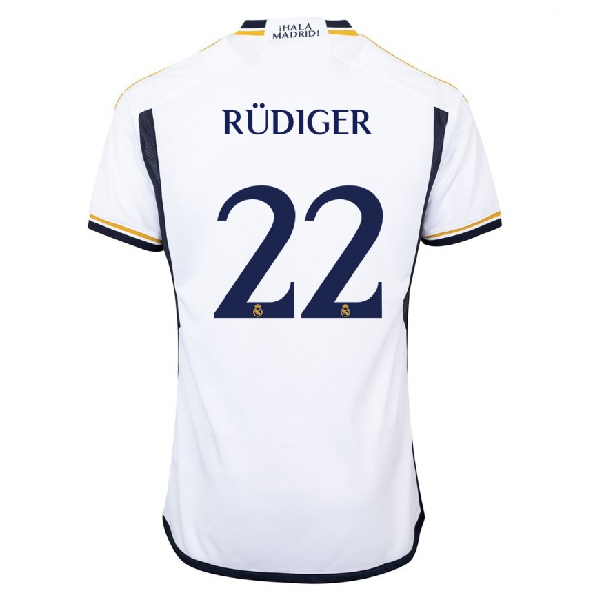 Hombre Fútbol Camiseta Antonio Rudiger #22 Blanco 1ª Equipación 2023/24 México