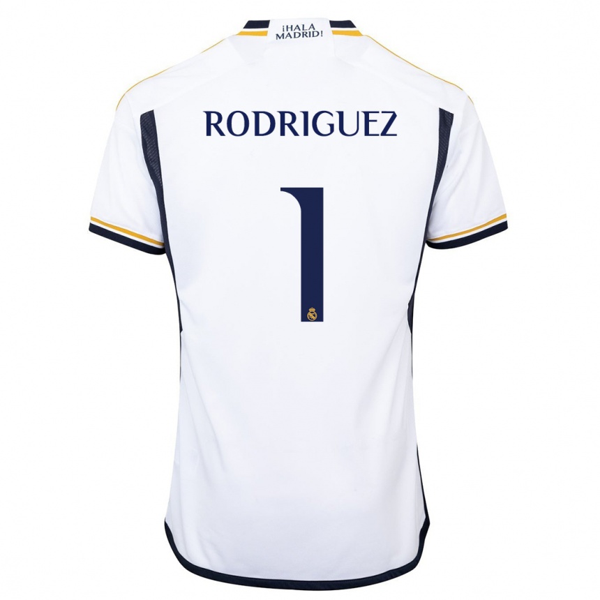 Hombre Fútbol Camiseta Misa Rodriguez #1 Blanco 1ª Equipación 2023/24 México