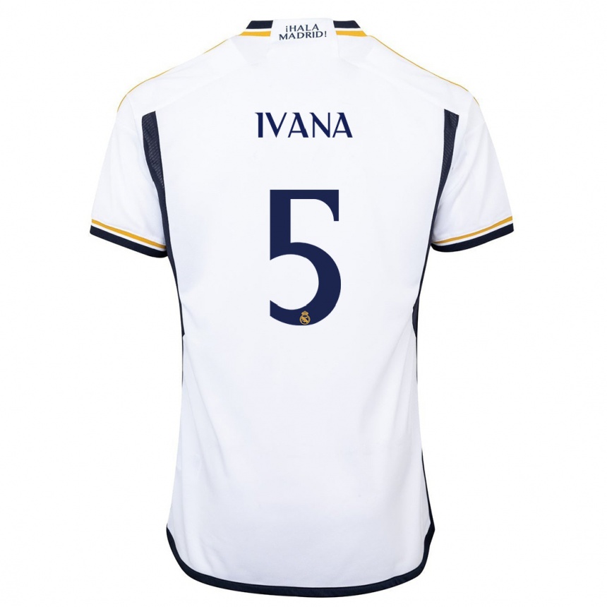 Hombre Fútbol Camiseta Ivana Andres #5 Blanco 1ª Equipación 2023/24 México