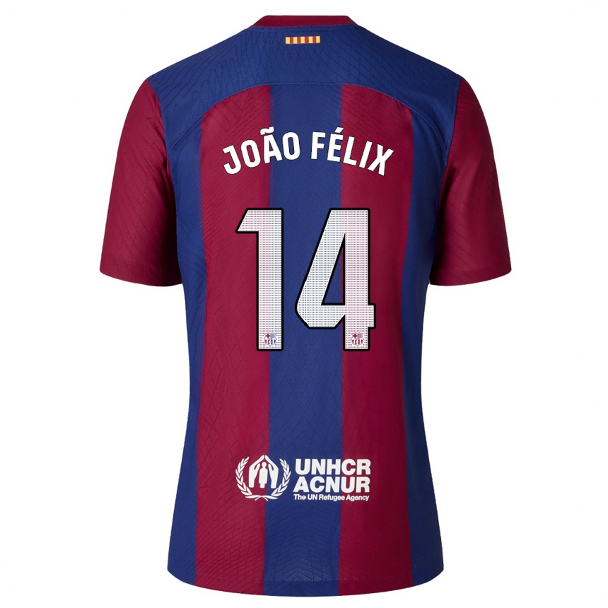 Hombre Fútbol Camiseta Joao Felix #14 Rojo Azul 1ª Equipación 2023/24 México