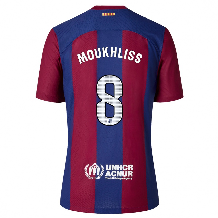 Hombre Fútbol Camiseta Moha Moukhliss #8 Rojo Azul 1ª Equipación 2023/24 México