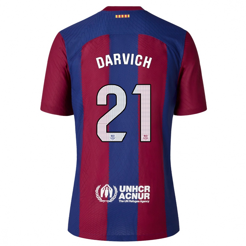 Hombre Fútbol Camiseta Noah Darvich #21 Rojo Azul 1ª Equipación 2023/24 México