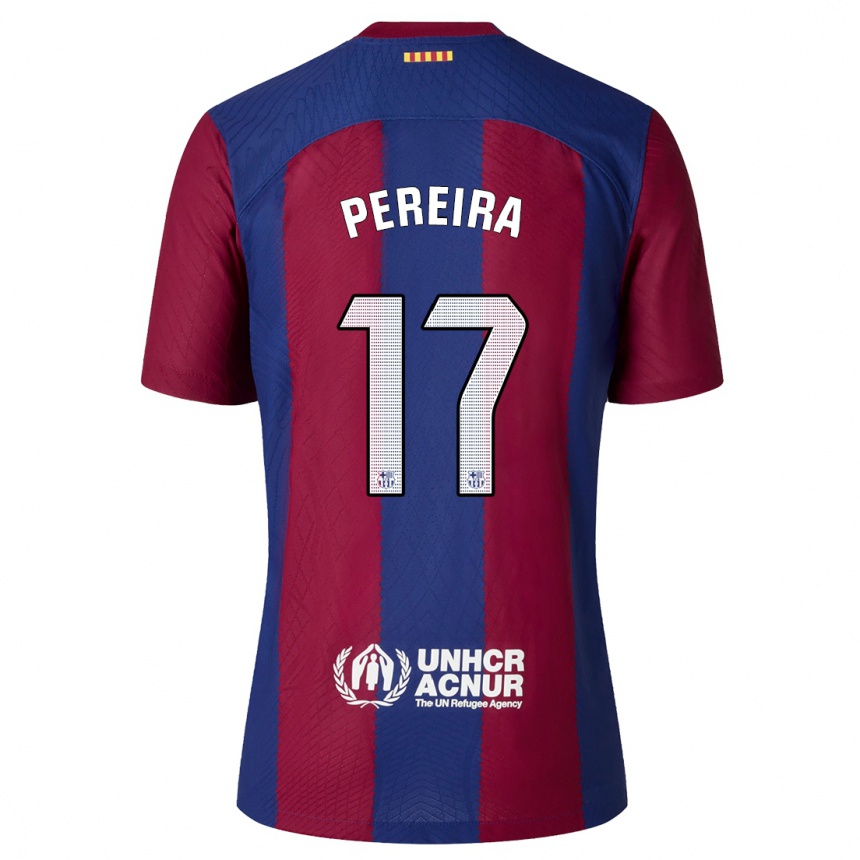 Hombre Fútbol Camiseta Andrea Pereira #17 Rojo Azul 1ª Equipación 2023/24 México