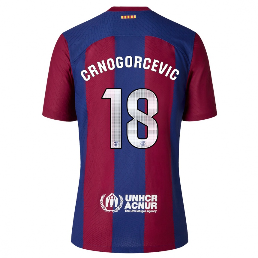 Hombre Fútbol Camiseta Ana-Maria Crnogorcevic #18 Rojo Azul 1ª Equipación 2023/24 México