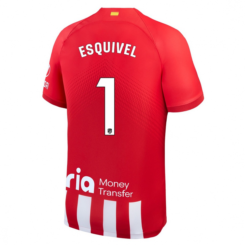 Hombre Fútbol Camiseta Salvi Esquivel #1 Rojo Blanco 1ª Equipación 2023/24 México