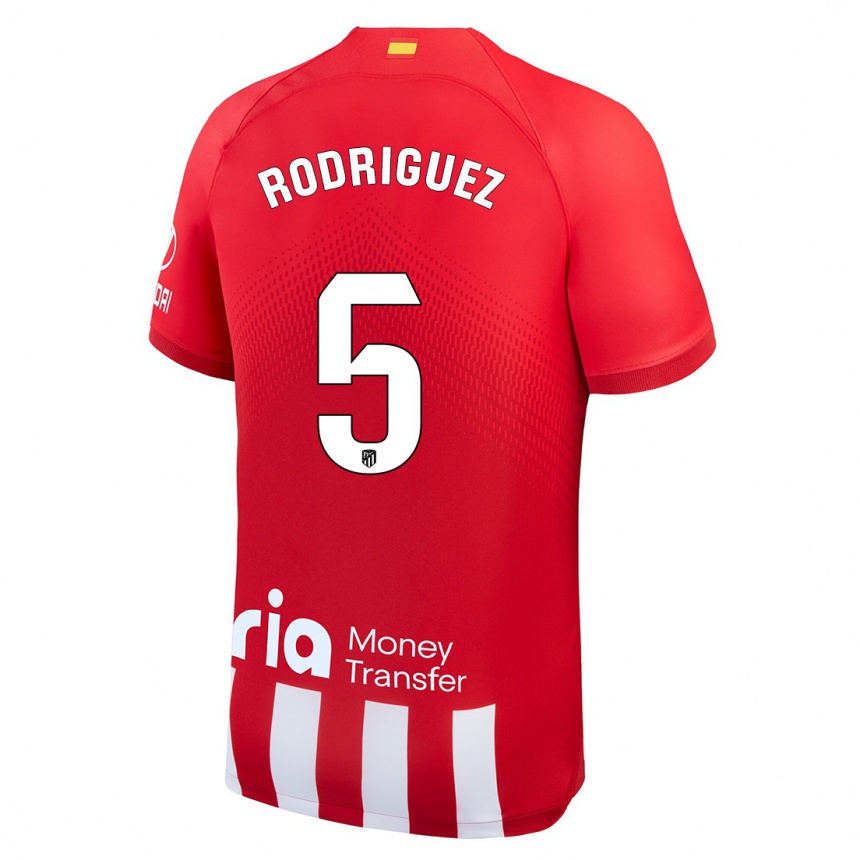 Hombre Fútbol Camiseta Cinta Rodriguez #5 Rojo Blanco 1ª Equipación 2023/24 México