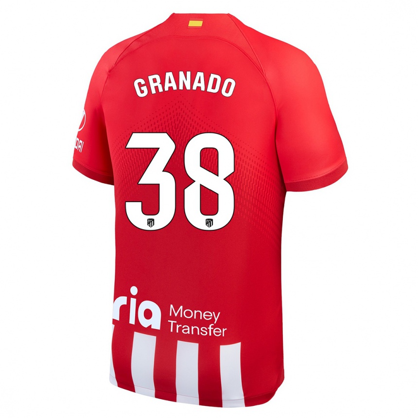 Hombre Fútbol Camiseta Adrian Granado #38 Rojo Blanco 1ª Equipación 2023/24 México