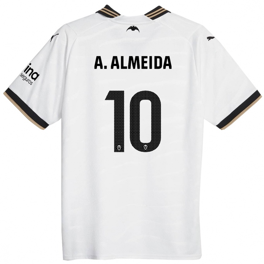 Hombre Fútbol Camiseta André Almeida #10 Blanco 1ª Equipación 2023/24 México