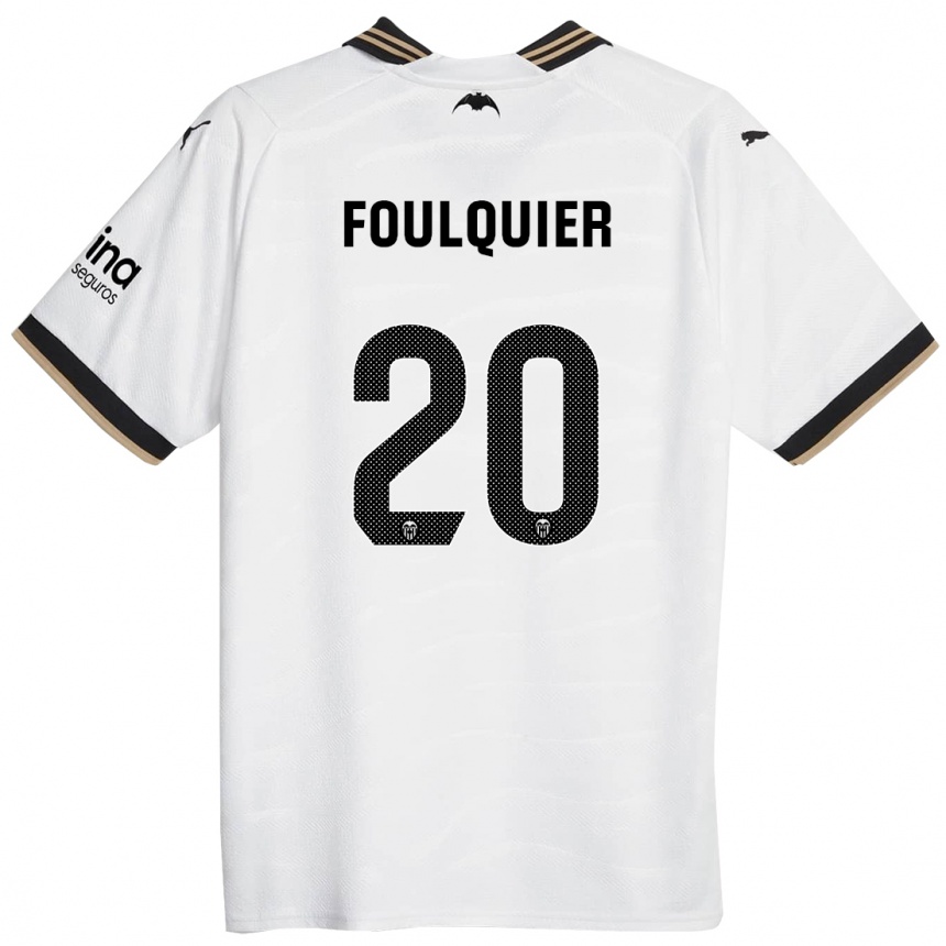 Hombre Fútbol Camiseta Dimitri Foulquier #20 Blanco 1ª Equipación 2023/24 México