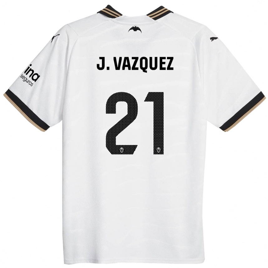Hombre Fútbol Camiseta Jesus Vazquez #21 Blanco 1ª Equipación 2023/24 México
