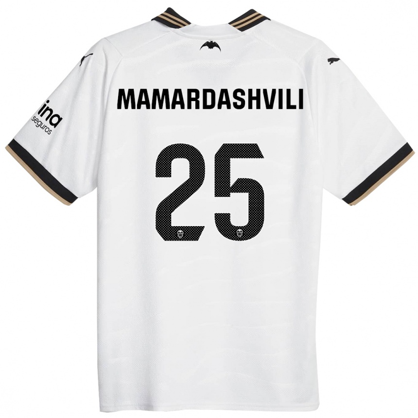 Hombre Fútbol Camiseta Giorgi Mamardashvili #25 Blanco 1ª Equipación 2023/24 México