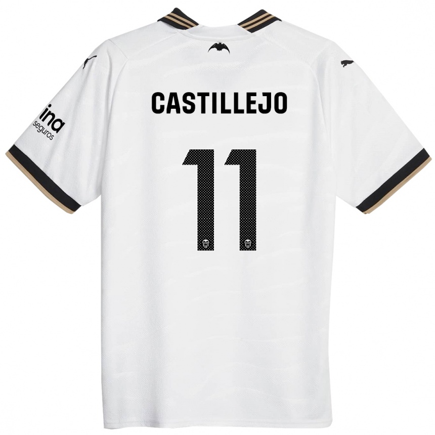 Hombre Fútbol Camiseta Samu Castillejo #11 Blanco 1ª Equipación 2023/24 México