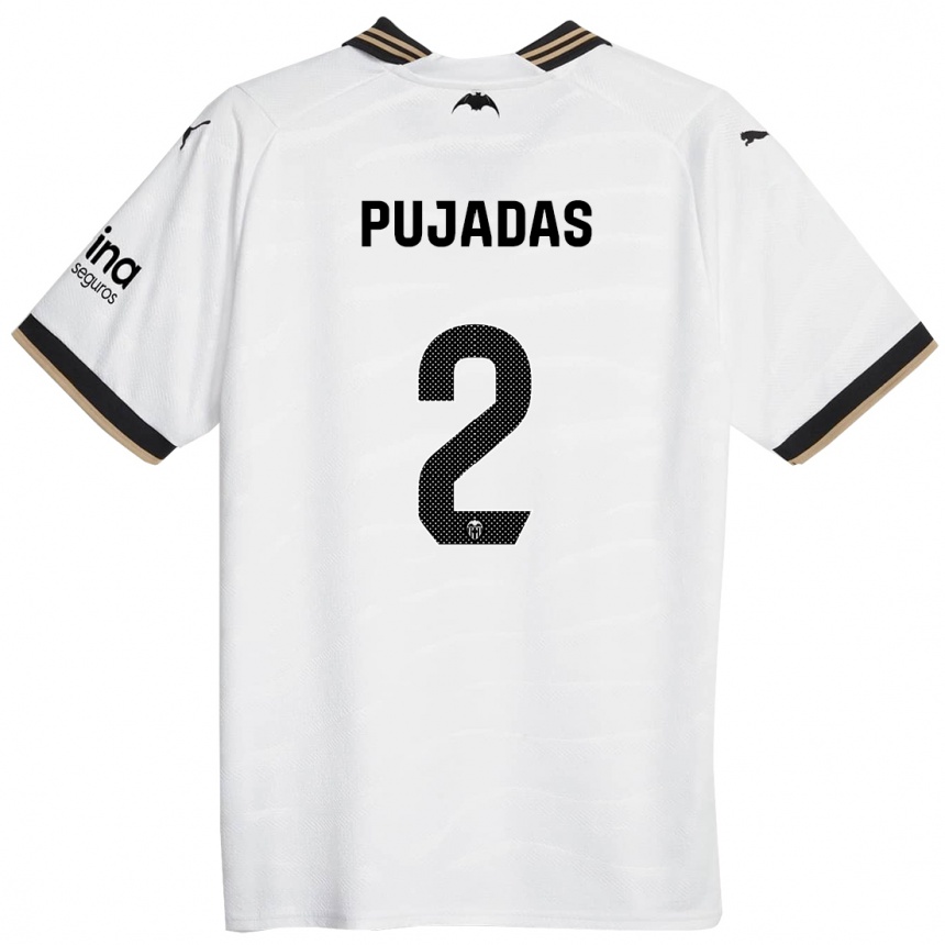 Hombre Fútbol Camiseta Berta Pujadas #2 Blanco 1ª Equipación 2023/24 México