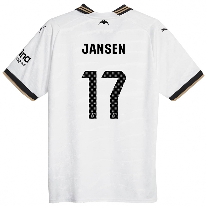 Hombre Fútbol Camiseta Ellen Jansen #17 Blanco 1ª Equipación 2023/24 México