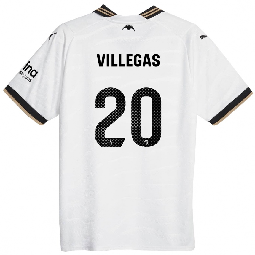 Hombre Fútbol Camiseta Noelia Villegas #20 Blanco 1ª Equipación 2023/24 México