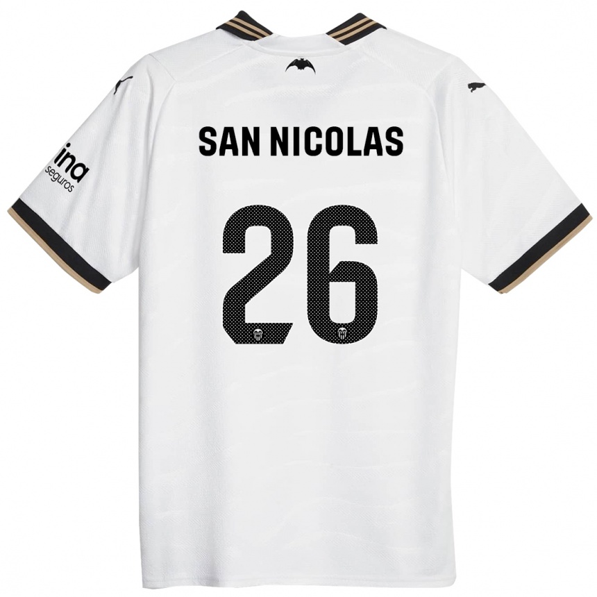 Hombre Fútbol Camiseta Olga San Nicolas #26 Blanco 1ª Equipación 2023/24 México