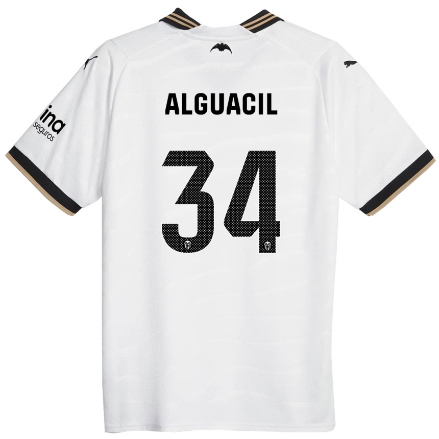 Hombre Fútbol Camiseta Ainhoa Alguacil #34 Blanco 1ª Equipación 2023/24 México