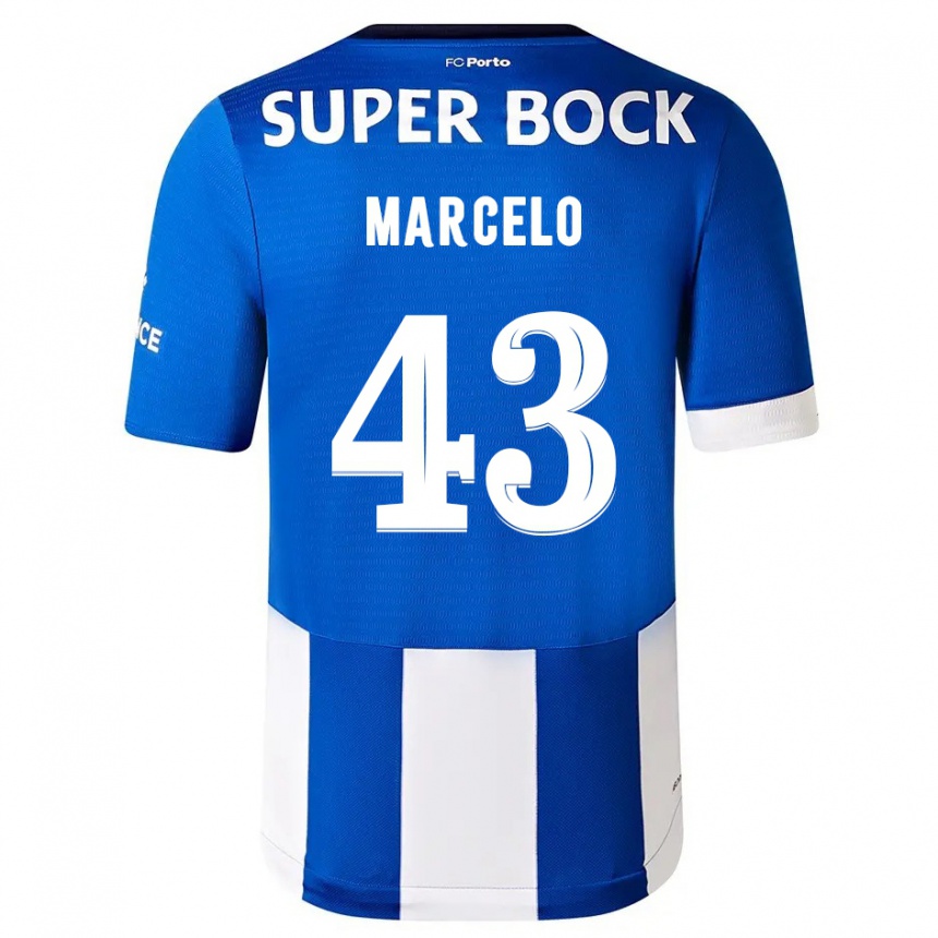 Hombre Fútbol Camiseta Joao Marcelo #43 Azul Blanco 1ª Equipación 2023/24 México