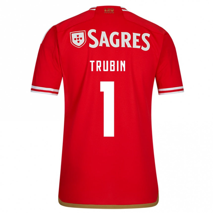 Hombre Fútbol Camiseta Anatoliy Trubin #1 Rojo 1ª Equipación 2023/24 México