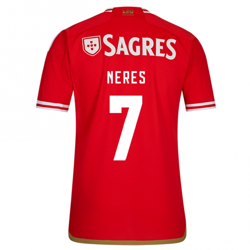 Hombre Fútbol Camiseta David Neres #7 Rojo 1ª Equipación 2023/24 México
