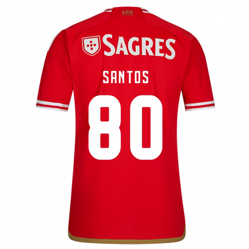 Hombre Fútbol Camiseta Pedro Santos #80 Rojo 1ª Equipación 2023/24 México