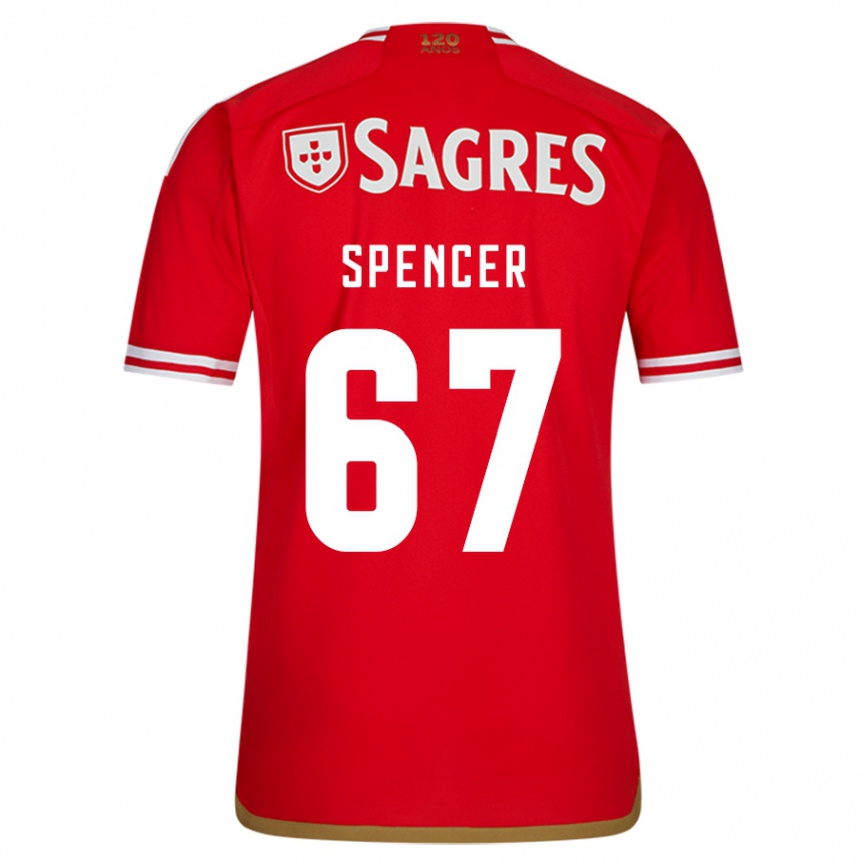 Hombre Fútbol Camiseta Diogo Spencer #67 Rojo 1ª Equipación 2023/24 México