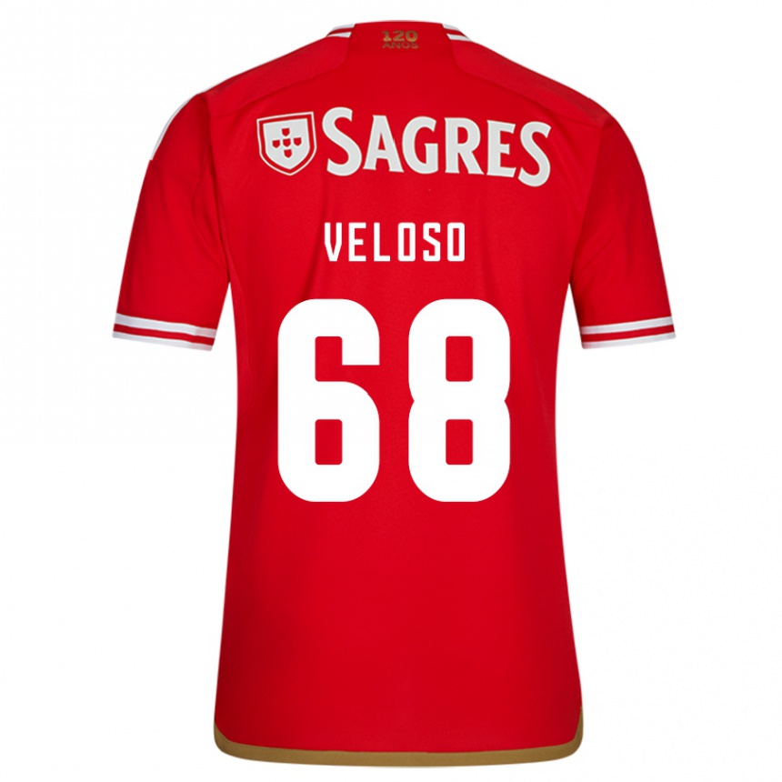 Hombre Fútbol Camiseta João Veloso #68 Rojo 1ª Equipación 2023/24 México