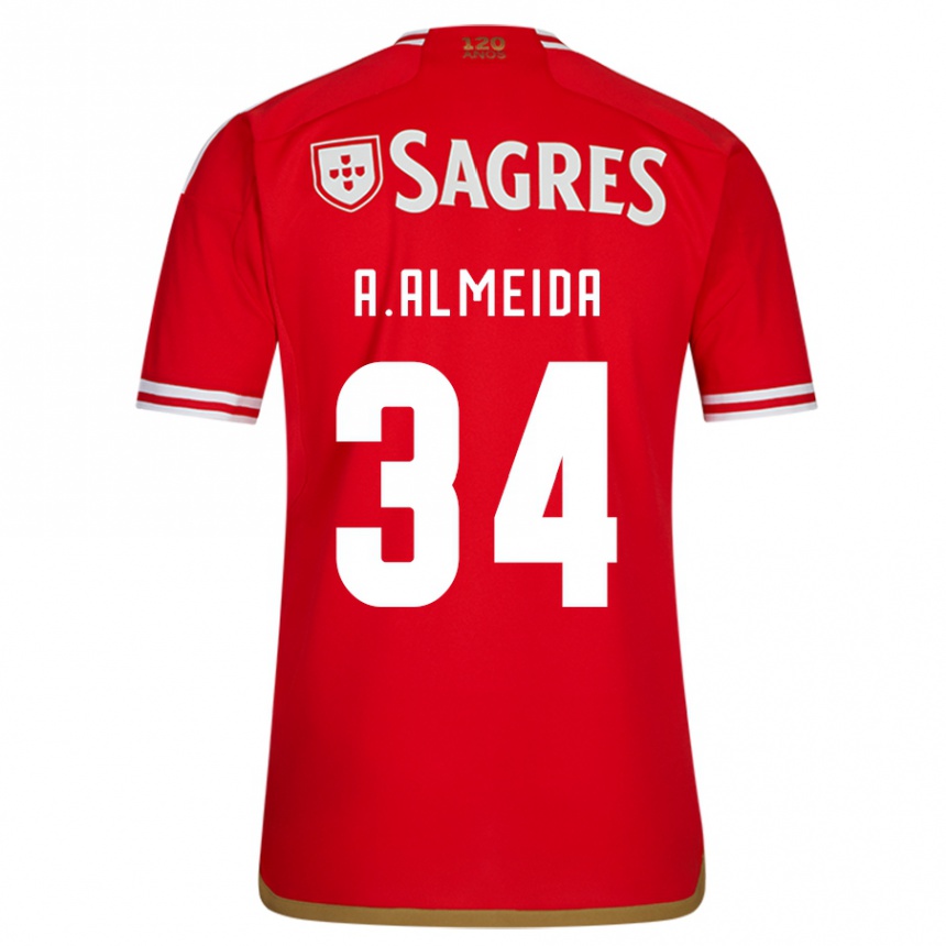 Hombre Fútbol Camiseta Andre Almeida #34 Rojo 1ª Equipación 2023/24 México