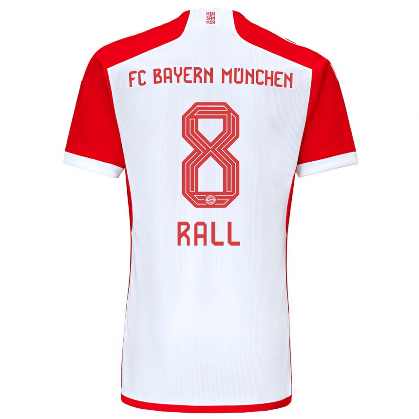 Hombre Fútbol Camiseta Maximiliane Rall #8 Rojo Blanco 1ª Equipación 2023/24 México