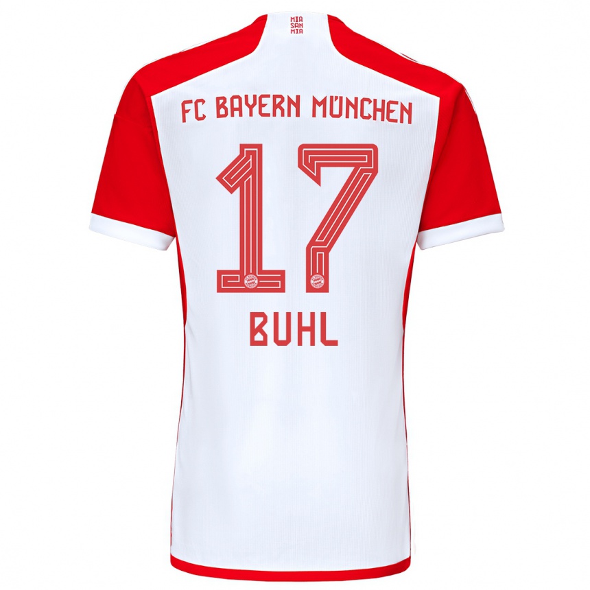 Hombre Fútbol Camiseta Klara Buhl #17 Rojo Blanco 1ª Equipación 2023/24 México