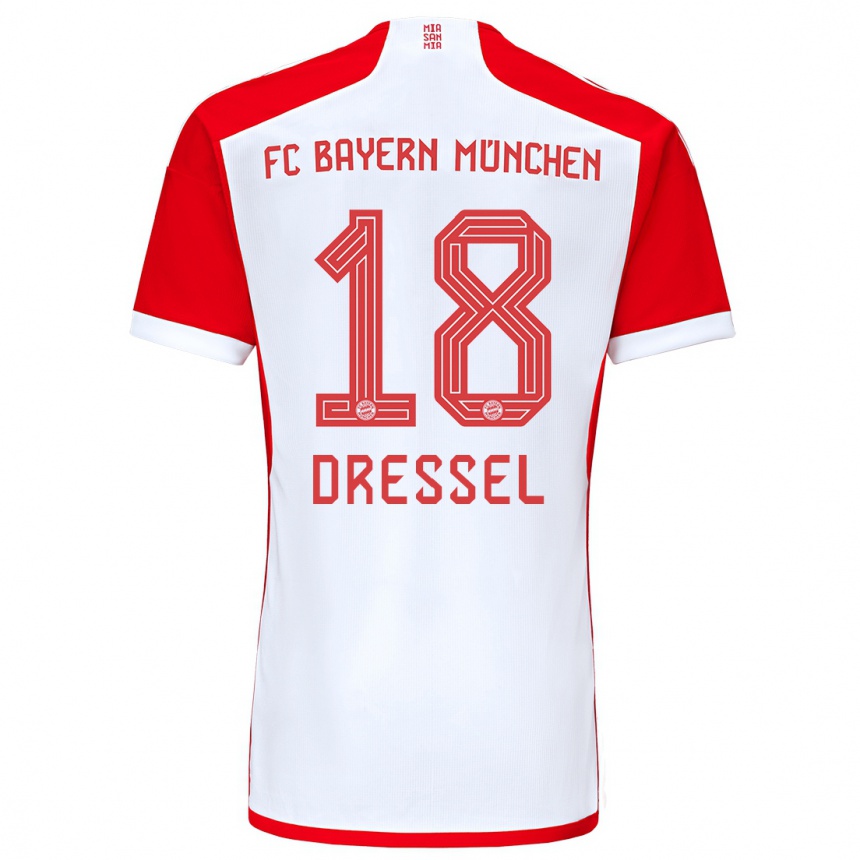 Hombre Fútbol Camiseta Timon Dressel #18 Rojo Blanco 1ª Equipación 2023/24 México