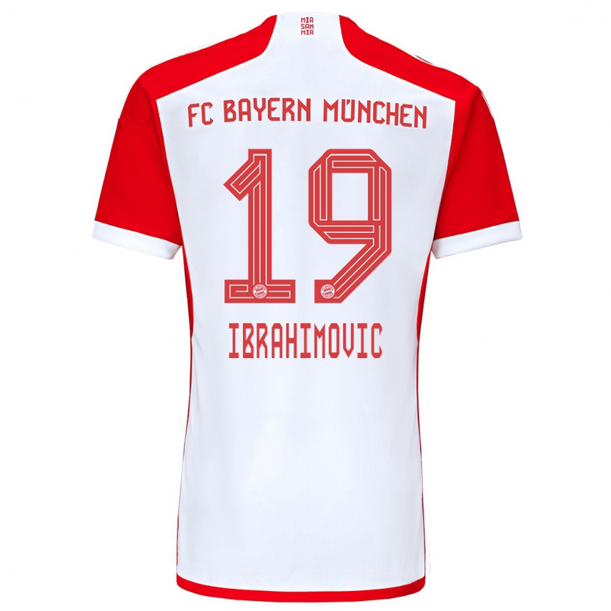 Hombre Fútbol Camiseta Arijon Ibrahimovic #19 Rojo Blanco 1ª Equipación 2023/24 México