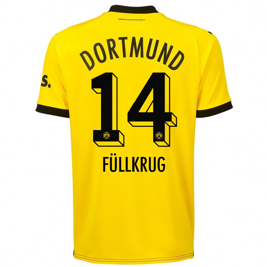 Hombre Fútbol Camiseta Niclas Füllkrug #14 Amarillo 1ª Equipación 2023/24 México