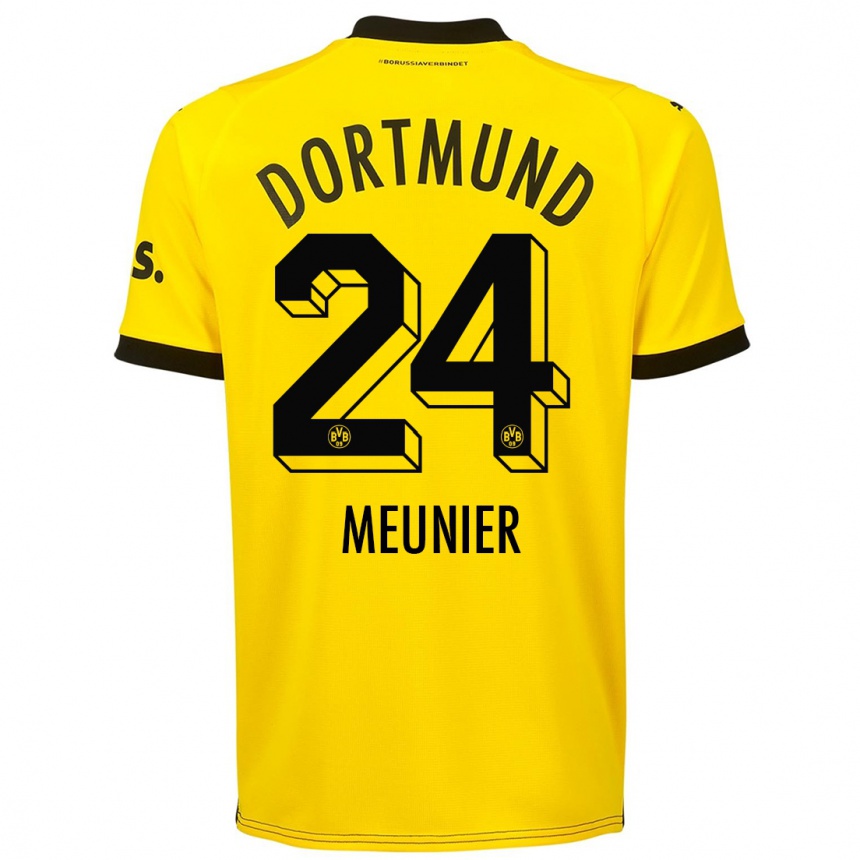 Hombre Fútbol Camiseta Thomas Meunier #24 Amarillo 1ª Equipación 2023/24 México