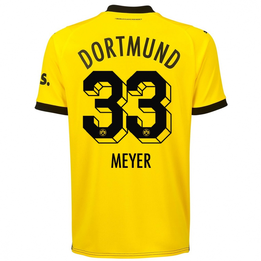 Hombre Fútbol Camiseta Alexander Meyer #33 Amarillo 1ª Equipación 2023/24 México