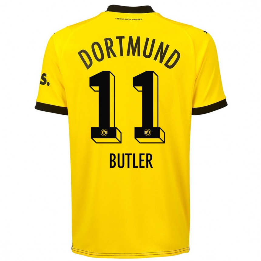 Hombre Fútbol Camiseta Justin Butler #11 Amarillo 1ª Equipación 2023/24 México