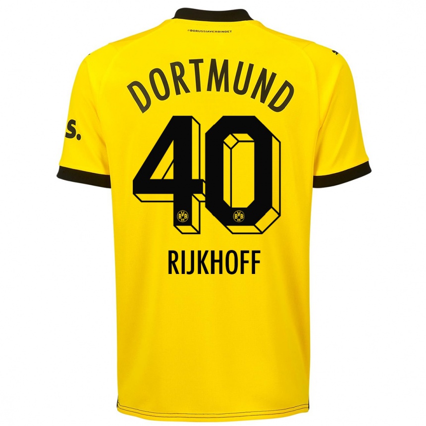 Hombre Fútbol Camiseta Julian Rijkhoff #40 Amarillo 1ª Equipación 2023/24 México