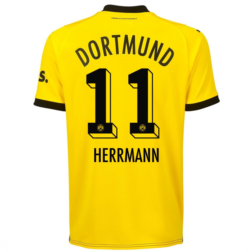 Hombre Fútbol Camiseta Charles Herrmann #11 Amarillo 1ª Equipación 2023/24 México