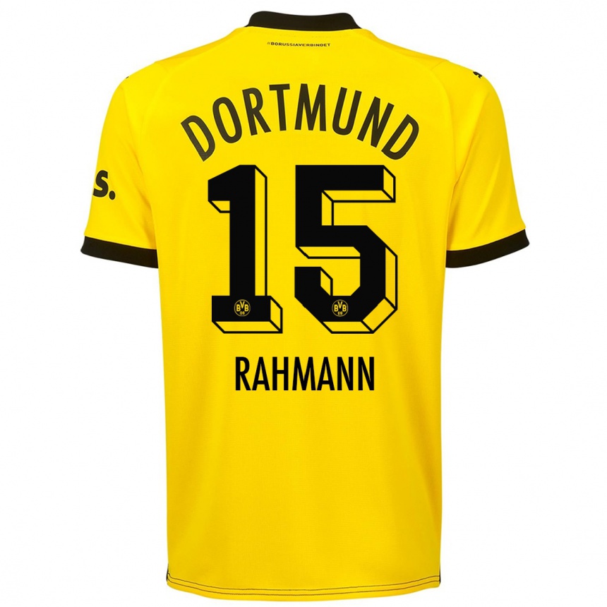 Hombre Fútbol Camiseta Luke Rahmann #15 Amarillo 1ª Equipación 2023/24 México