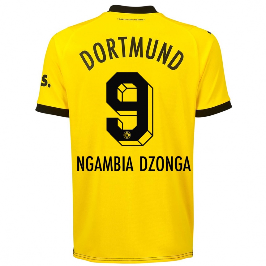 Hombre Fútbol Camiseta Diego Ngambia Dzonga #9 Amarillo 1ª Equipación 2023/24 México