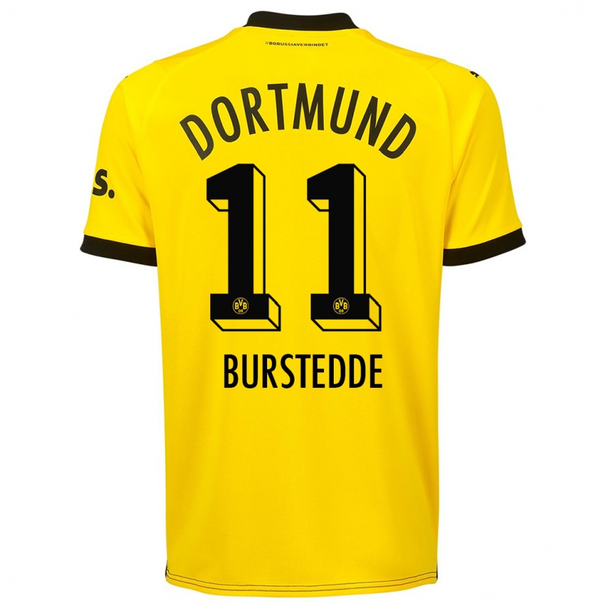 Hombre Fútbol Camiseta Joshua Burstedde #11 Amarillo 1ª Equipación 2023/24 México