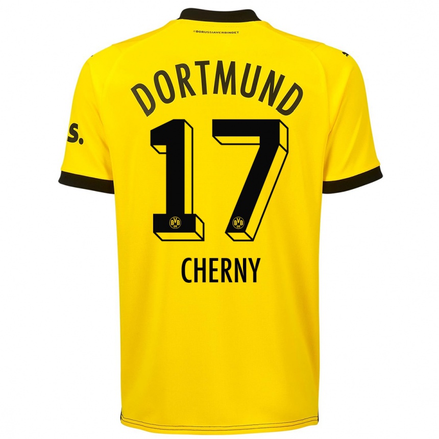 Hombre Fútbol Camiseta Nick Cherny #17 Amarillo 1ª Equipación 2023/24 México