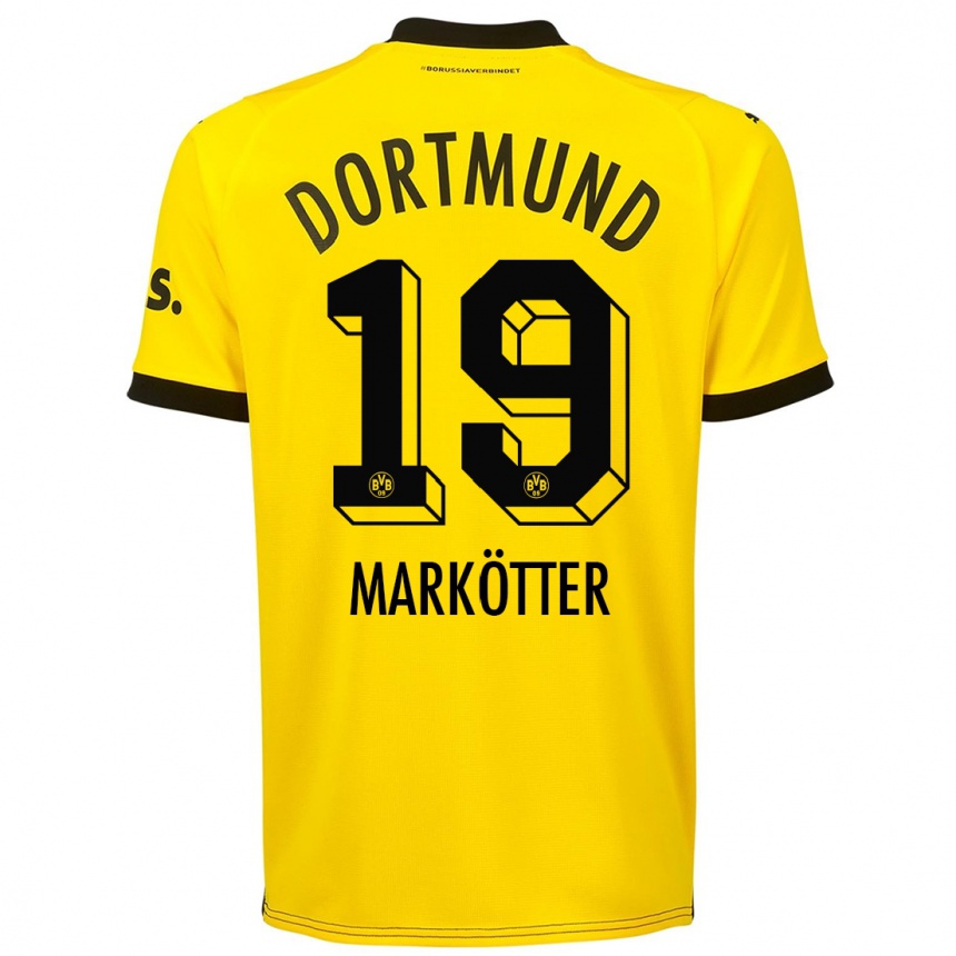 Hombre Fútbol Camiseta Jonah Markötter #19 Amarillo 1ª Equipación 2023/24 México