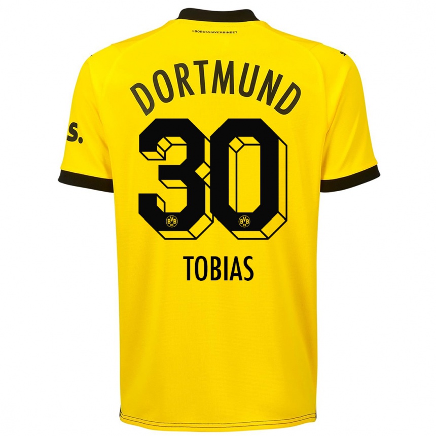 Hombre Fútbol Camiseta Vogt Tobias #30 Amarillo 1ª Equipación 2023/24 México