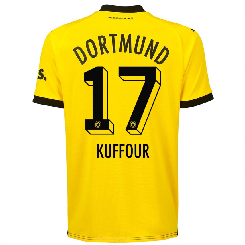 Hombre Fútbol Camiseta Lloyd-Addo Kuffour #17 Amarillo 1ª Equipación 2023/24 México