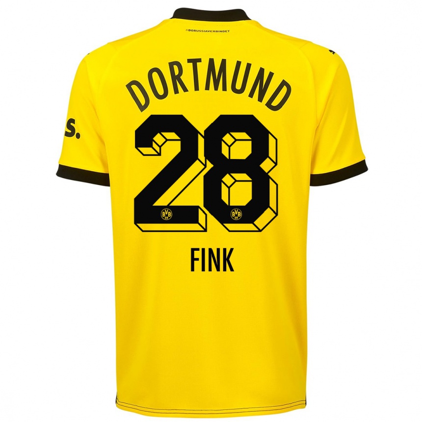 Hombre Fútbol Camiseta Bradley Fink #28 Amarillo 1ª Equipación 2023/24 México