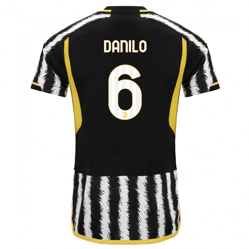 Hombre Fútbol Camiseta Danilo #6 Blanco Negro 1ª Equipación 2023/24 México